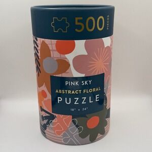 Pink Sky Abstract Floral 500 Piece Jigsaw Puzzle Vicky Yorke 18x24 WM18030D